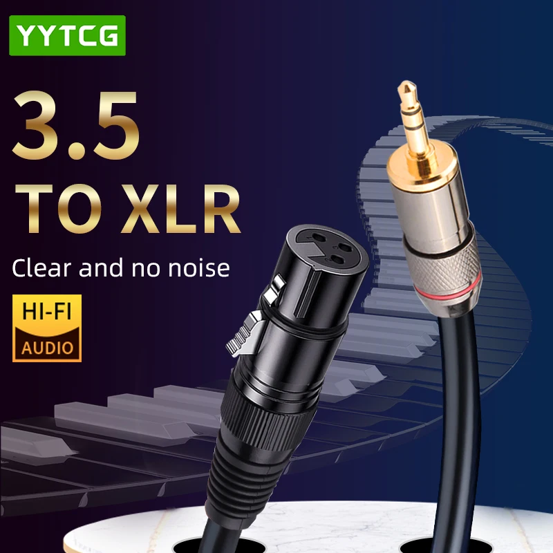 

Hifi Stereo Xlr to 3.5mm Cable For iPhone Mixer Amplifier Mixing Console Microphone 1.5m 3m 5m 3 pin Xlr Cables Audio Cable