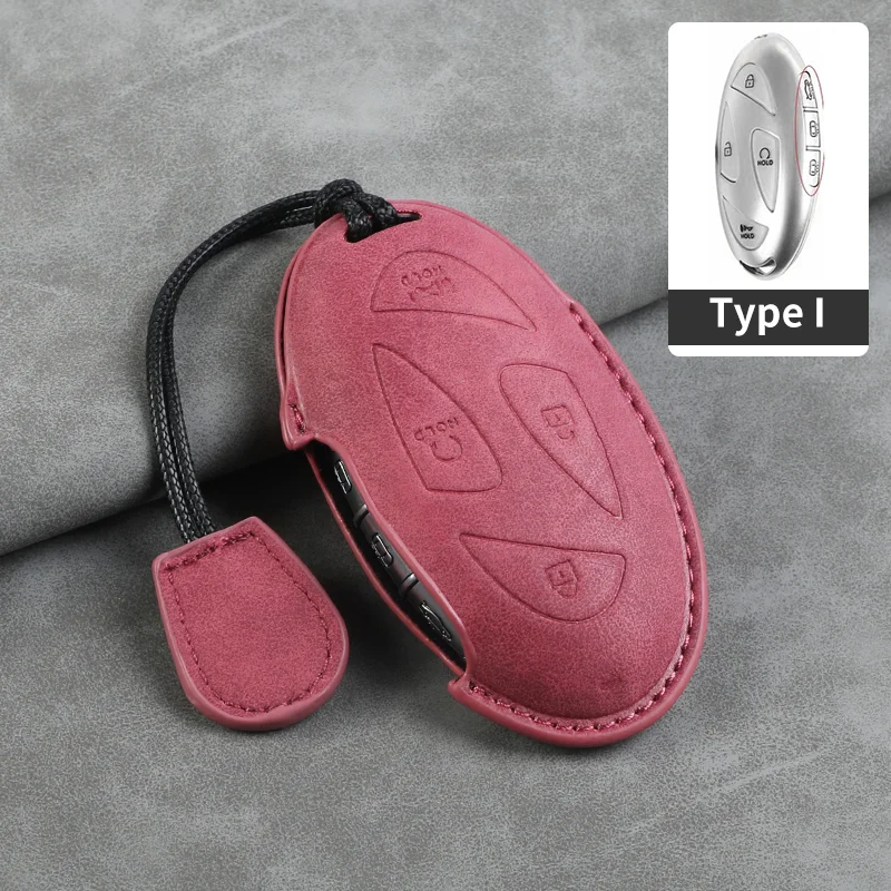 Car Key Case Bag For Hyundai Kona Ev Grandeur GN7 2023 Keyless Protector Fob Car Key Cover Fob