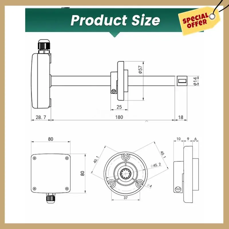 0-30 м/с трубы датчик скорости ветра 0-10 В высокоточный сантехнический детектор для измерения объема скорости воздуха передатчики простой в использовании
