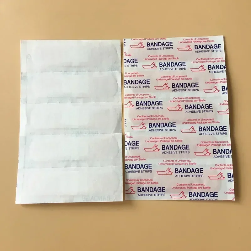 Imagem -04 - Impermeável Elástico Band Aid para Crianças e Adultos Primeiros Socorros Ferida Gesso Esportes Jogos de Viagem Remendo Médico Ataduras 72x19 mm 100 Pcs por Conjunto