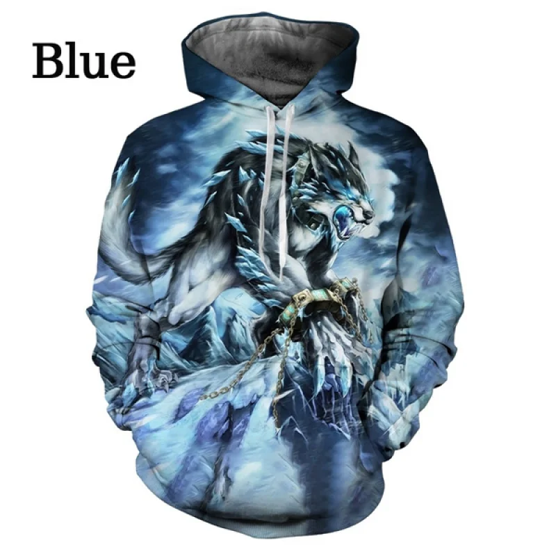 

New Fashion Cool Animal 3D Printing Hoodie Men and Women Casual Cool Personality Street Seatshirt Pullover