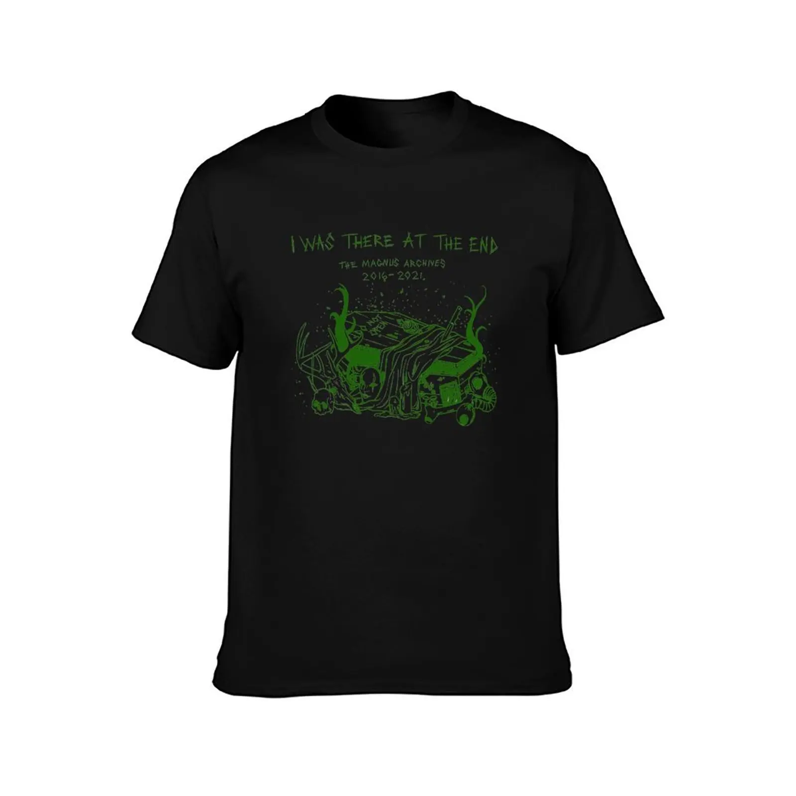 The Magnus Archive Green T-Shirt Basic Plain Short Sleeve Crew Neck Tee