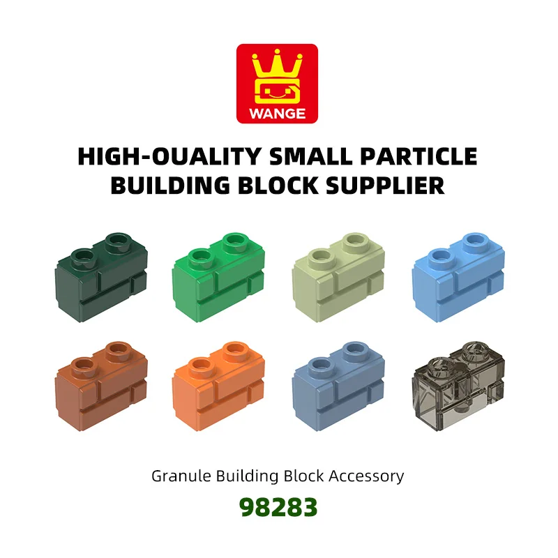 WANGE 130Pcs/Lot 98283 Wall Tile 2 Holes High Building Block Moc Color Accessories Compatible with Brick Children Toy Gift Box