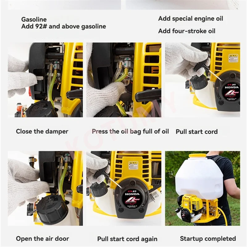 Portable Multi-purpose High Pressure Disinfection Spraying Machine 4-stroke Backpack Sprayer for Farms Orchard 20/25/30L