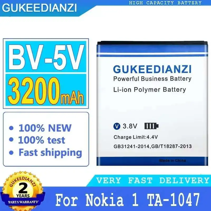 

BV-5V For Nokia 1 TA-1047 Mobile Phone Battery 3200Mah High-Capacity Reliable Replacement