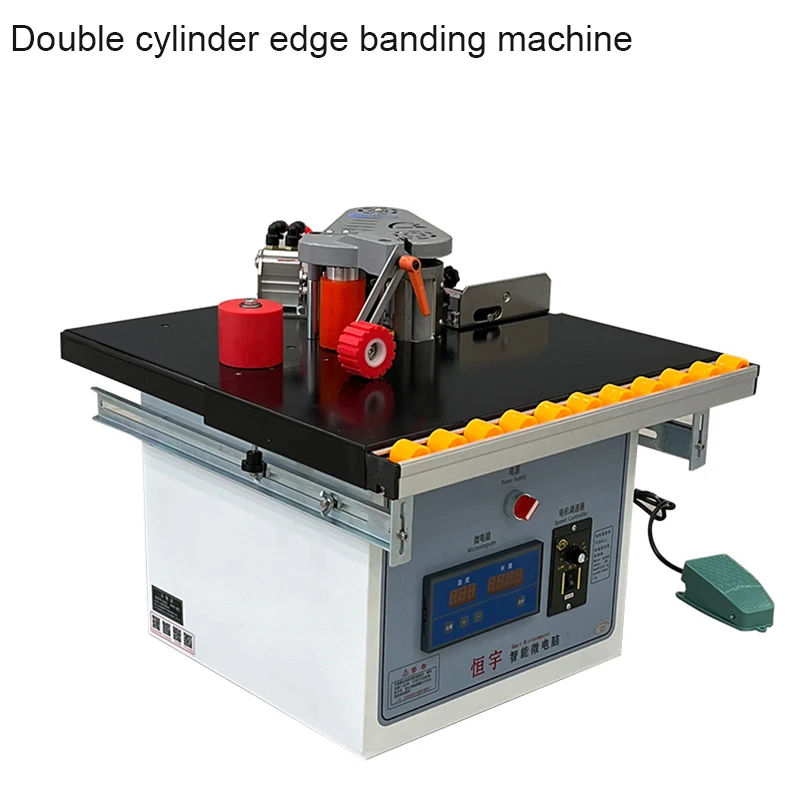 Small Portable Household Woodworking Edge Banding Machine Double-Sided Adhesive Coating  Automatic Belt Breaking Edge Banding Ma