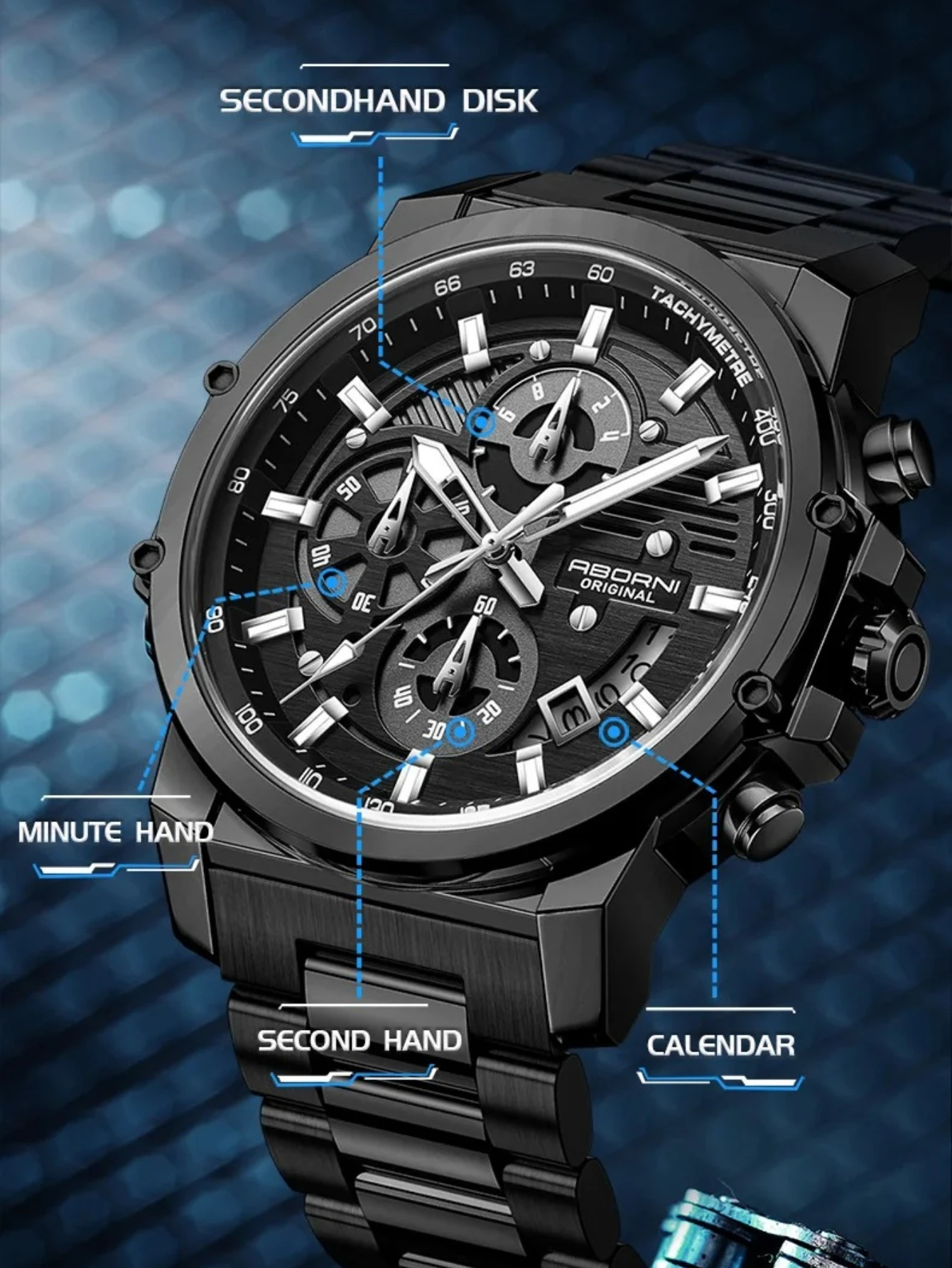 Jam Tangan Pria ABORNI 9056 Me - Luxury Watch Magazine ulasan dan harga