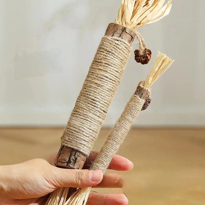 Jouet à mâcher en herbe de cataire pour chat, anciers de collations naturelles pour animaux de compagnie, dissolvant de dents, poils pour favoriser