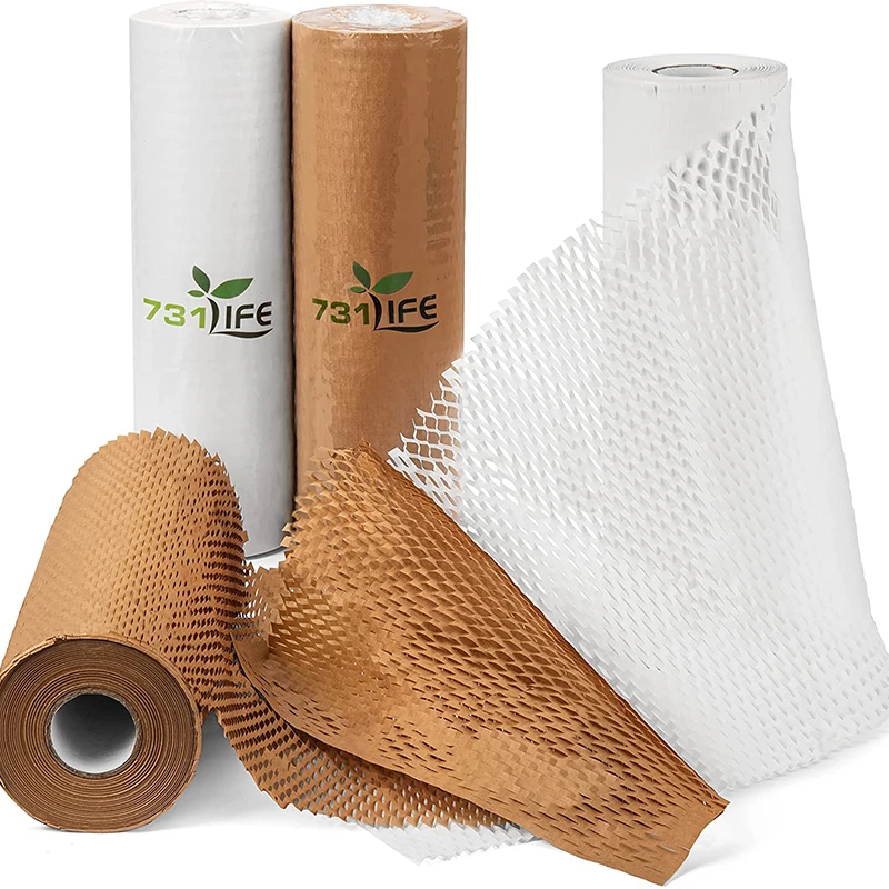 

Eco Friendly Packaging Paper, Honeycomb Cushioning Wrap Roll Perforated Packing, Honeycomb Wrap Roll for Packing & Moving, Prot