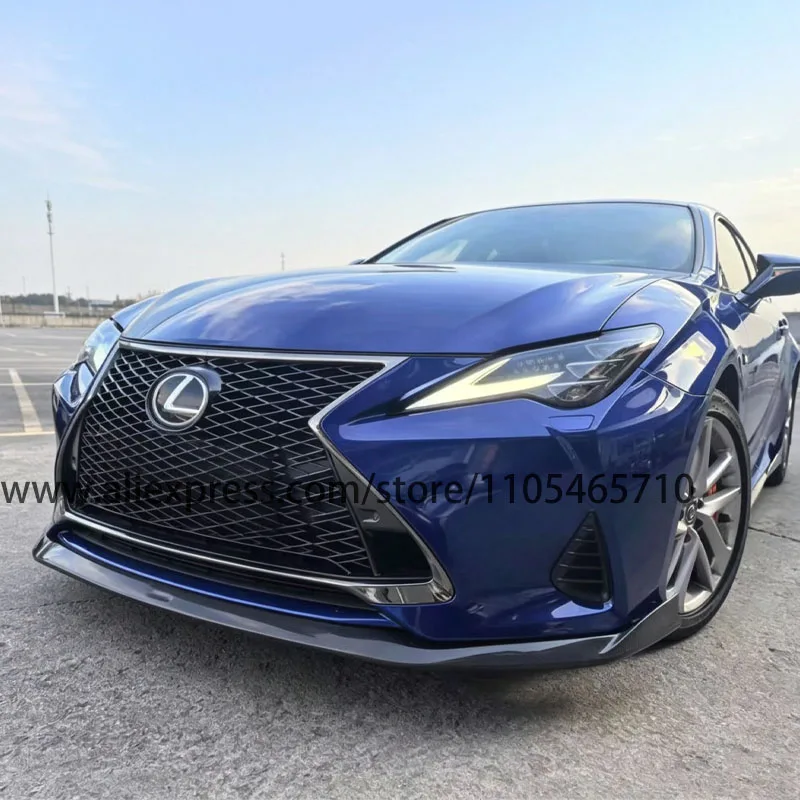 Carbon Fiber Front Splitter Front Lip Bumper Body Kit Fit for Lexus RC300 2018 2019 2020 Car Exterior Mod Parts