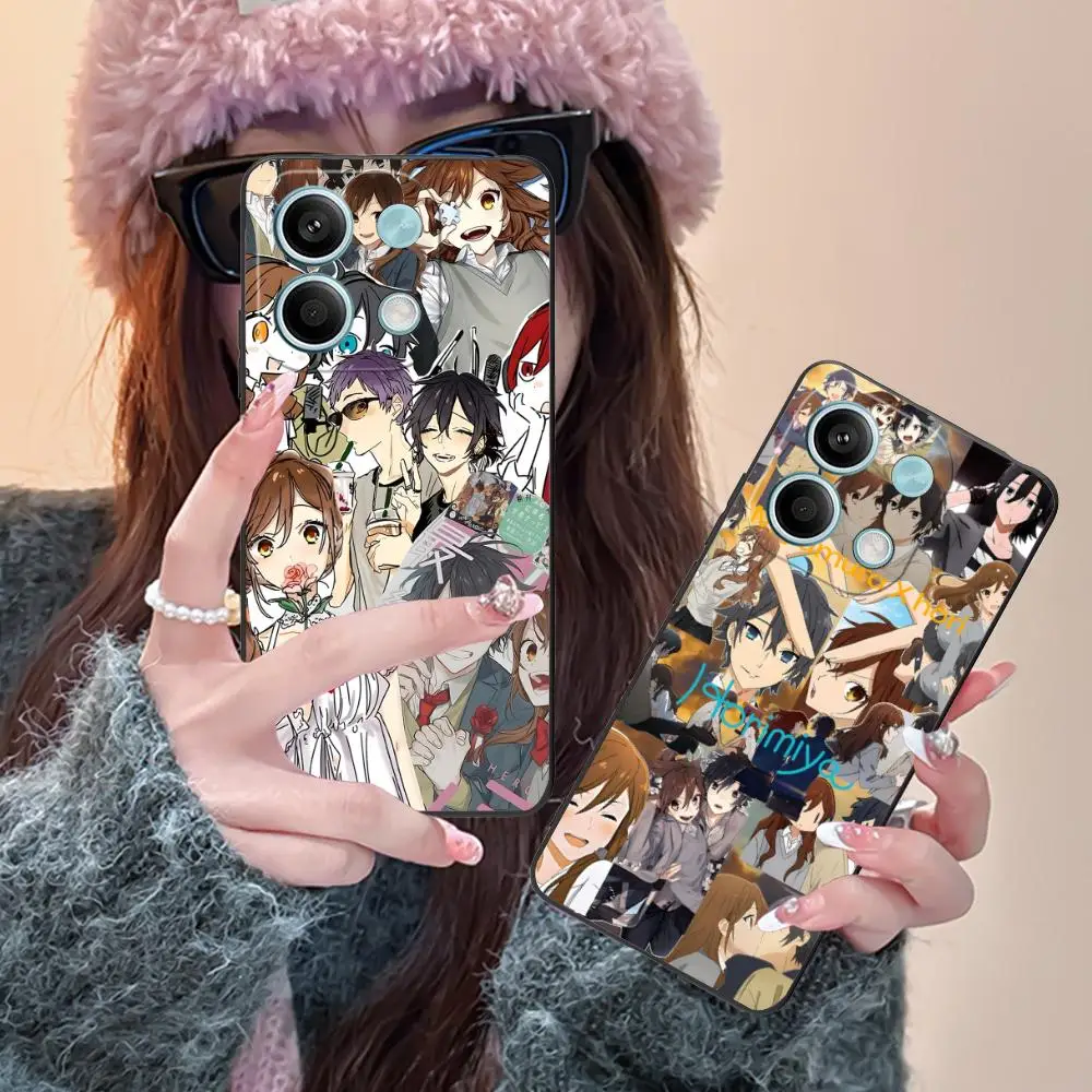 

Чехол для мобильного телефона с изображением аниме Horimiya для Xiaomi Redmi Note 14 13 12 11 A5 3 2 1 Pro Plus 4G 5G с цветным принтом, красивая роскошь