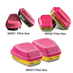 Gas mask filter box accessories 60926, 60923, 60921 Gas filter box Anti organic gas activated carbon box