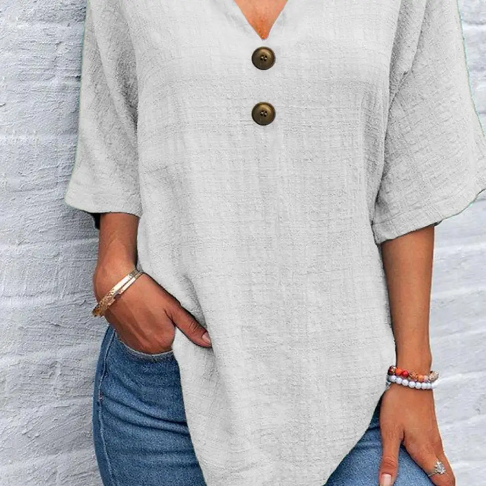 

Temperament Leisure Women's Short-sleeved Shirt Fashion Loose Womens Shirt Elegant Short-sleeved Blouse Holiday Weekend Clothing