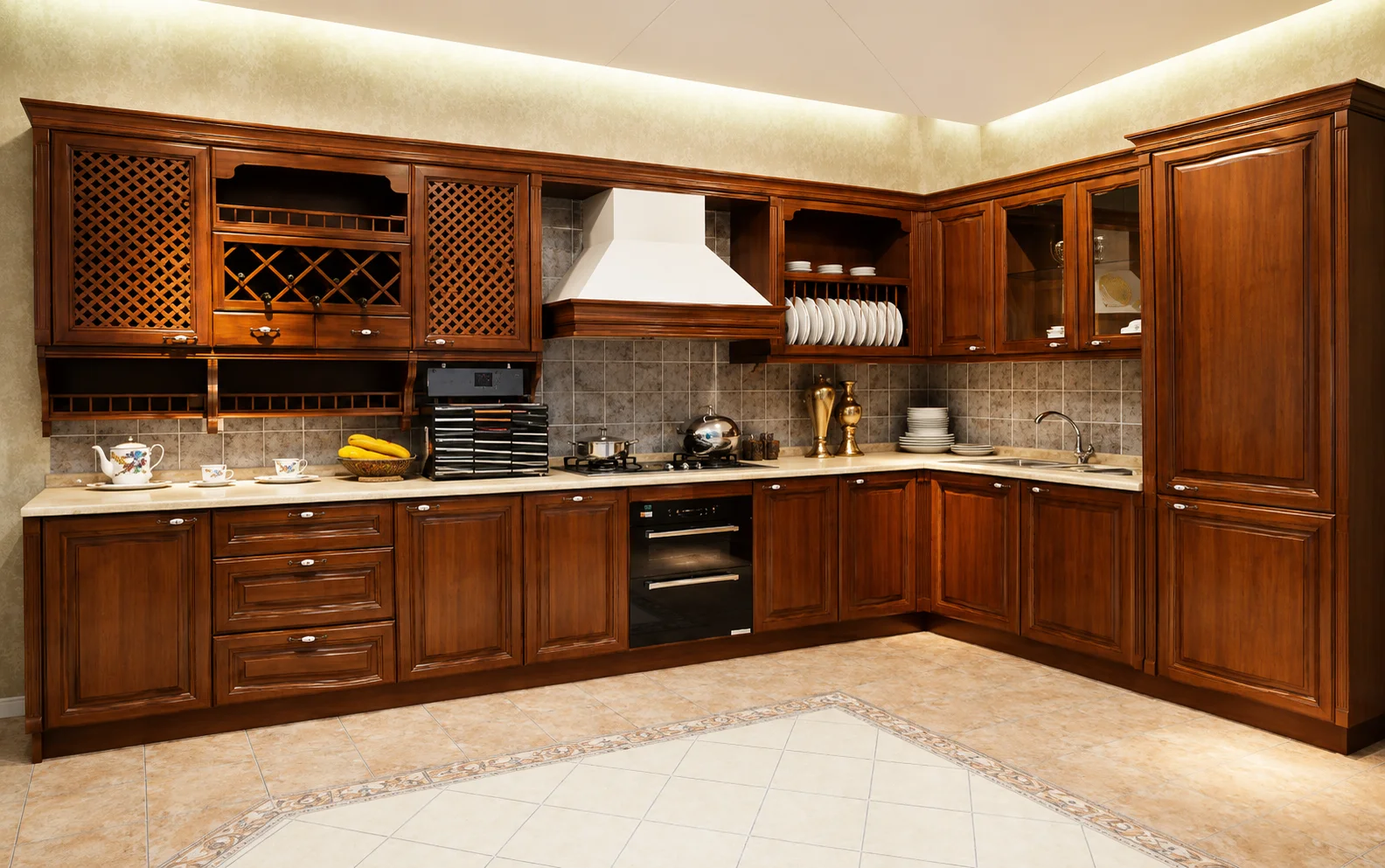 Classic Luxury Cherry wood solid wood cabinet