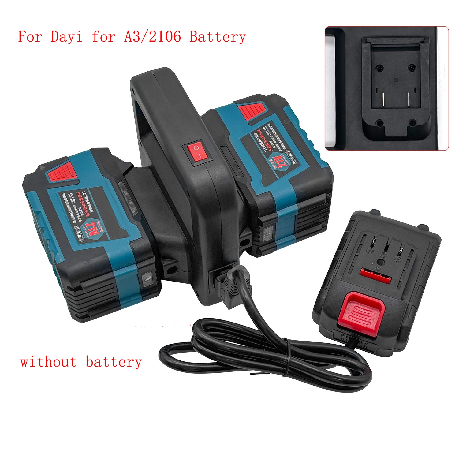 2 In 1 Battery Converter Adapter Cable For Dayi For A3/2106 Battery For Wrench Electric Driver Electric Drills Wrenches Work Lig