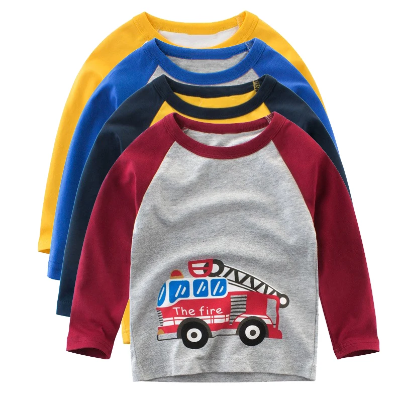 Children\'s Boys Clothing Boys T-Shirt Kids Clothes Cartoon Tops Long Sleeve Baby Clothing Autumn Cotton T-Shirt