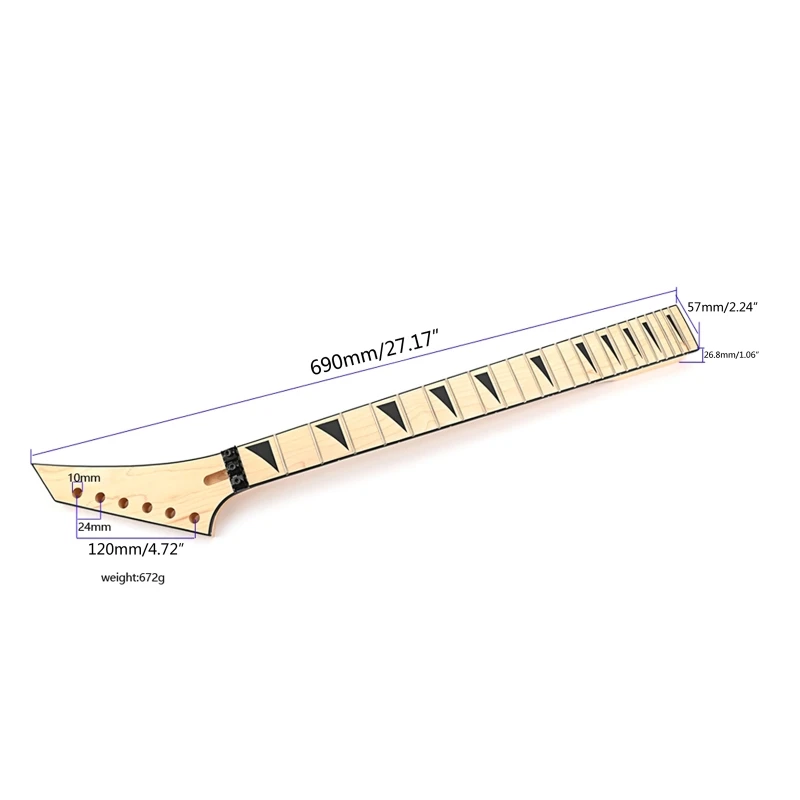 Electric Guitar Neck 24 Fret Guitar Neck Guitar Repair Part Maples Fingerboard