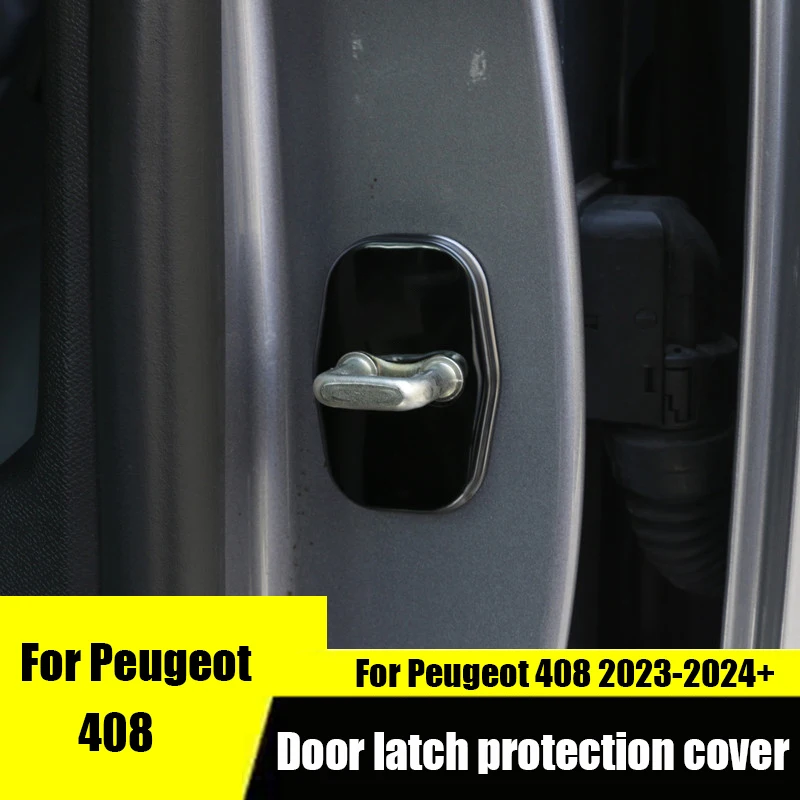 For Peugeot 408 2023 2024 Door lock buckle protection cover decoration and modification accessories supplies