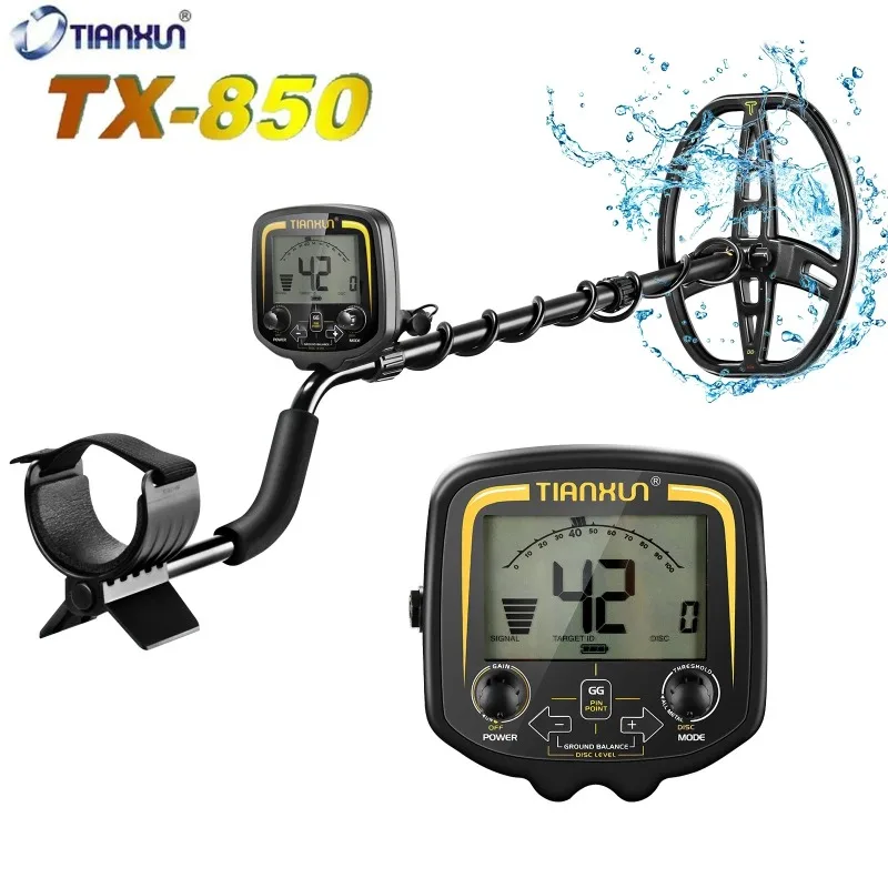 TX-850 Gold Metal Detector High Performance Underground Treasure Hunter TX850 LCD Screen Display Super Stable Modes New