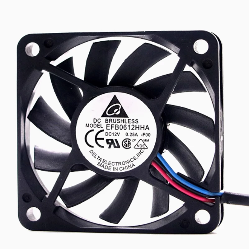 4300RPM EFB0612HHA-F00 3-pin 6010 12V 0.25A ultra-thin cooling fan with large air volumed cooling fan