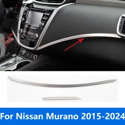 For Nissan Murano 2015-2022 2023 2024 Center Console Dashboard Panel Strip Molding Trim Decoration Sticker Interior Accessories
