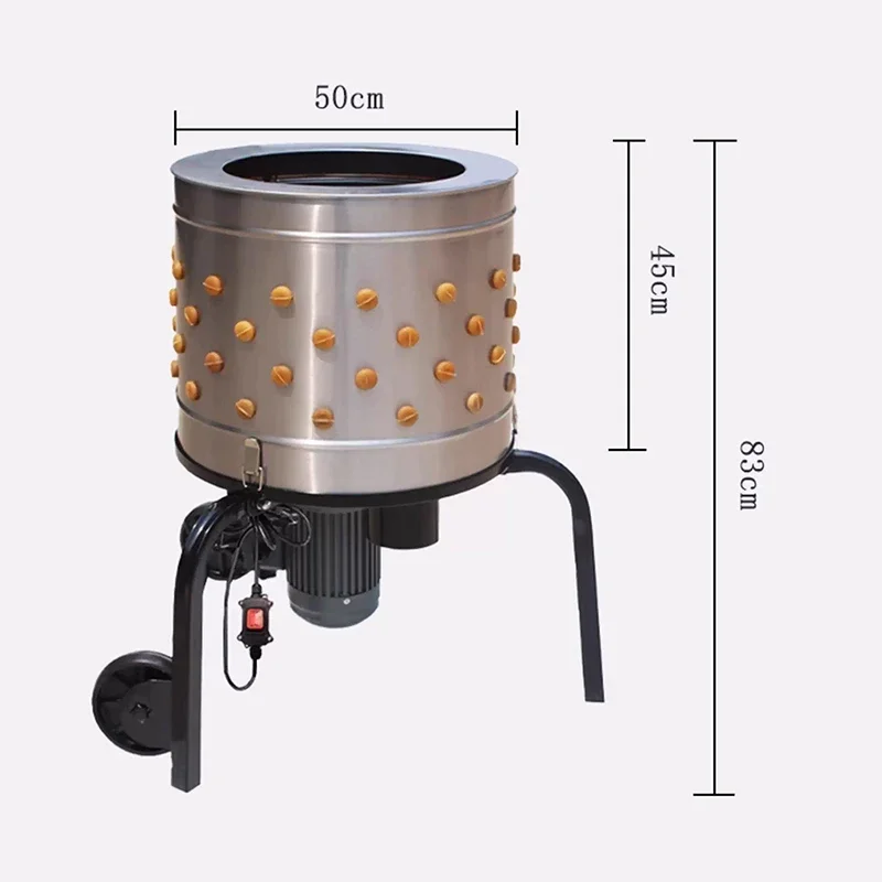 Poultry Feather Remoal hine Stainless Steel Drum 1500W Rotating Washing and Defeathering All-in-One hine(ized)