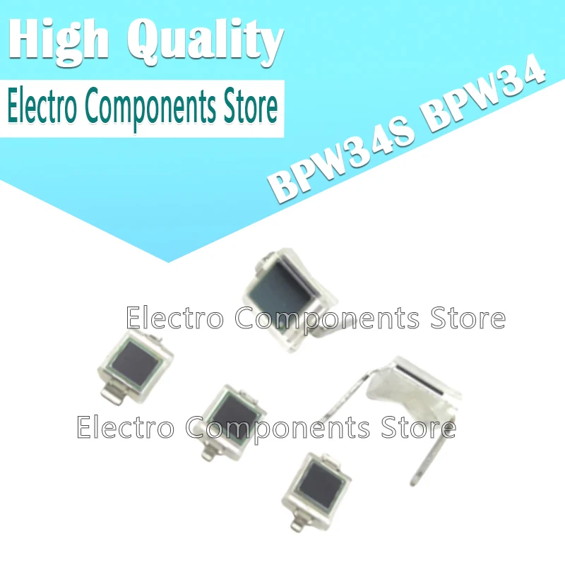 5PCS Silicon PIN Photodiode BPW34S SMD-2 BPW34 DIP-2 DIL SMT