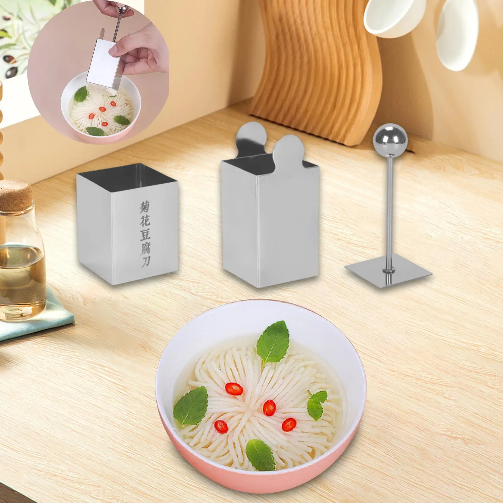 

Tofu Press Portable Stainless Steel Easy to Clean Versatile Easy to Use Crafting Tofu Cutting Tool for DIY Kitchen Home Cooking