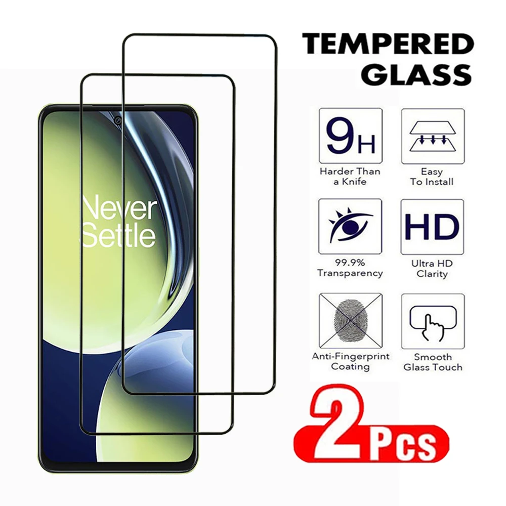 2Pcs 9H Hardness Tempered Glass For OnePlus Nord CE 2 3 Lite 5G Screen Protecctor For OnePlus Nord 2T 3 Transparent glass Film