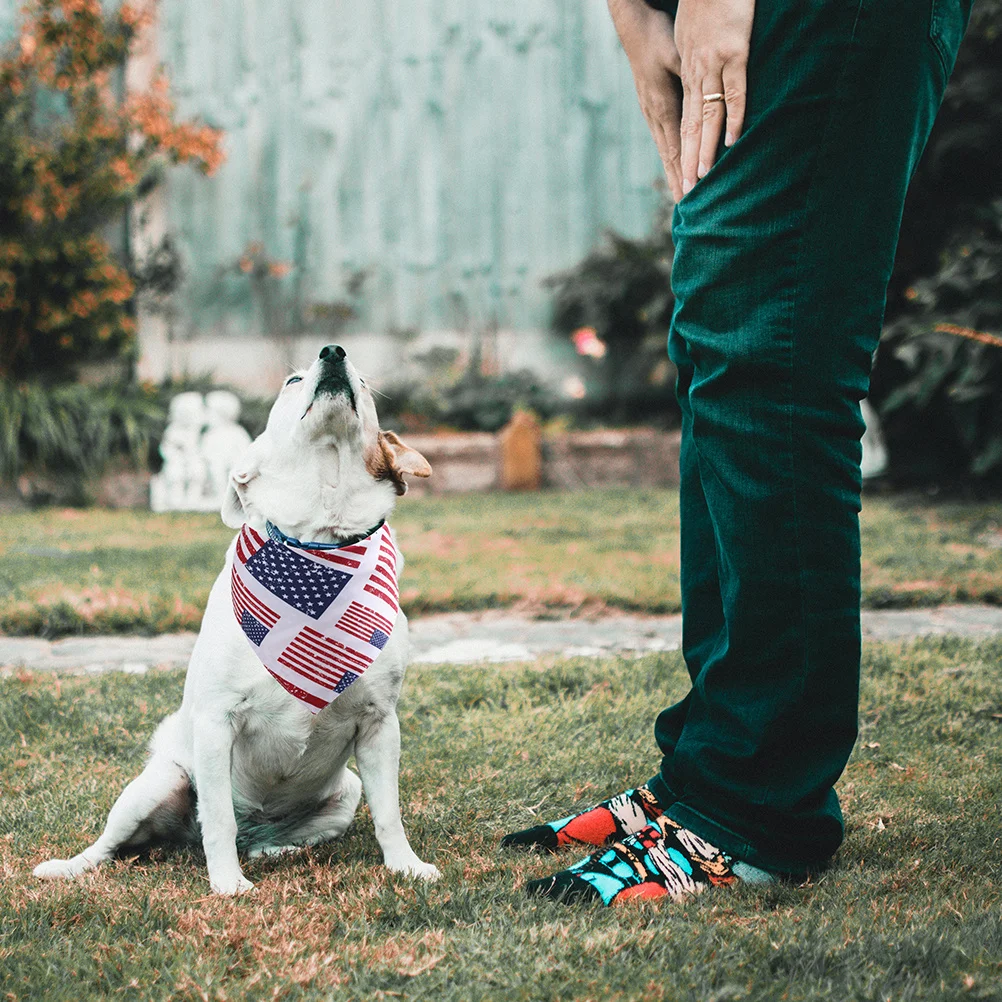 

1Pcs Bandana Stylish American Cats Independence Day Festival Party Wear Medium Large Breed Suitable Dog