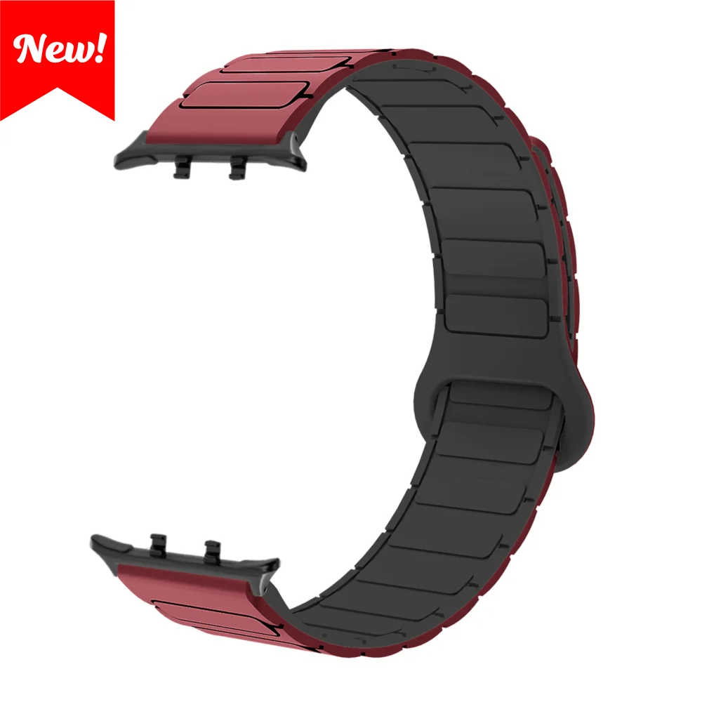 

Magnetic Watch Loop Strap For Honor Watch 5 Armor Style Quick Release Skin-friendly Silicone Sport Band Bracelet For Man Woman