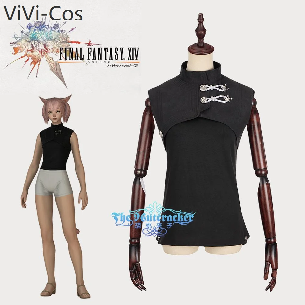 Final Fantasy Martial Arts Sleeveless Vests Cosplay Costume Cos Game Anime Party Uniform Hallowen Play Role Clothes Clothing