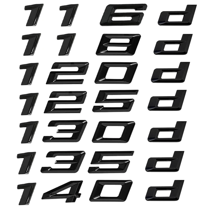 

Car Trunk Letter Logo Badge Emblem Decal Sticker For BMW 1 Series 116i 118i 120i 125i 130i 135i 120d 130d E82 E87 E88 F20 F21
