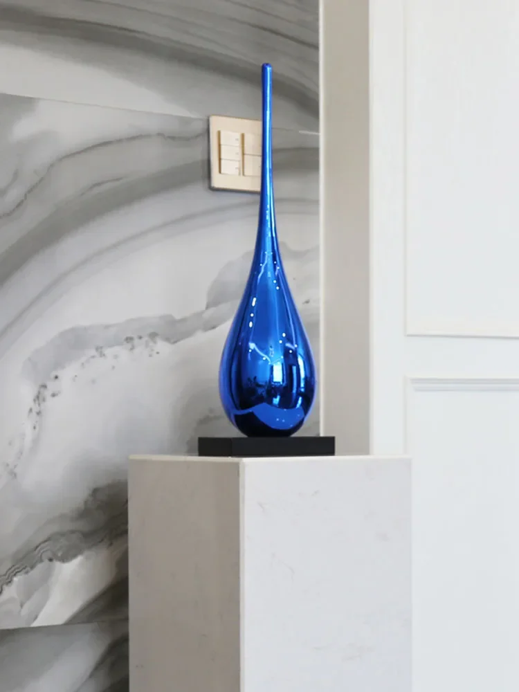 

Luxury Abstract Water Droplet Ornament Statue Creative Hotel Hallway Living Room TV Cabinet Foyer Art Decoration Gift Customized