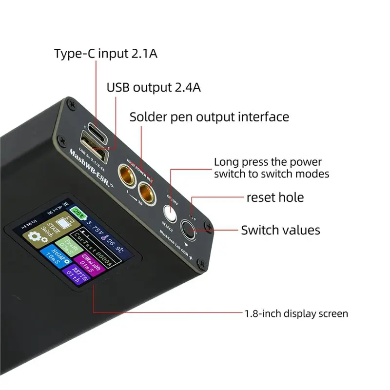 T19C Spot Welder 1.8 Inch LCD Screen Spot Welder Portable Spot Welder For 18650 Battery DIY