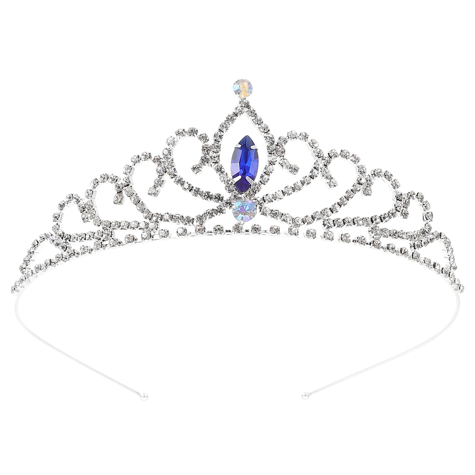 

Crystal Glass Headband Metal Crown Rhinestone Tiara Hair Accessories Birthday New Year Party Wedding Bridal Women Girls Fashion