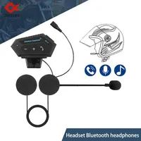 Kebidumei BT-12 Motorcycle Helmet Bluetooth Headset Moto Bike Wireless Hands-Free Auto AnswerMotorbike Earphone with Microphone
