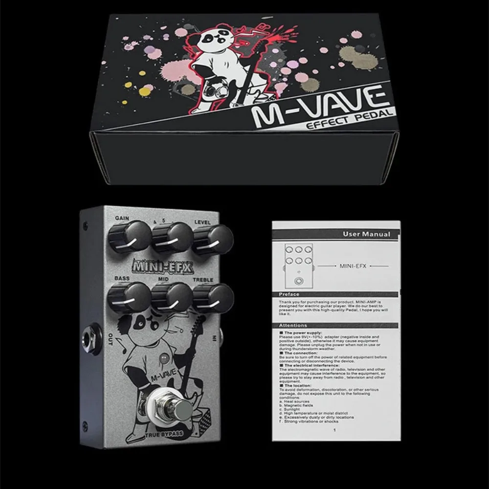 M-VAVE MINI-EFX Electric Guitar Multic-effects Pedal 4 Overdrive Effects 4 Distortion Effects Boost 3 Band EQ True Bypass