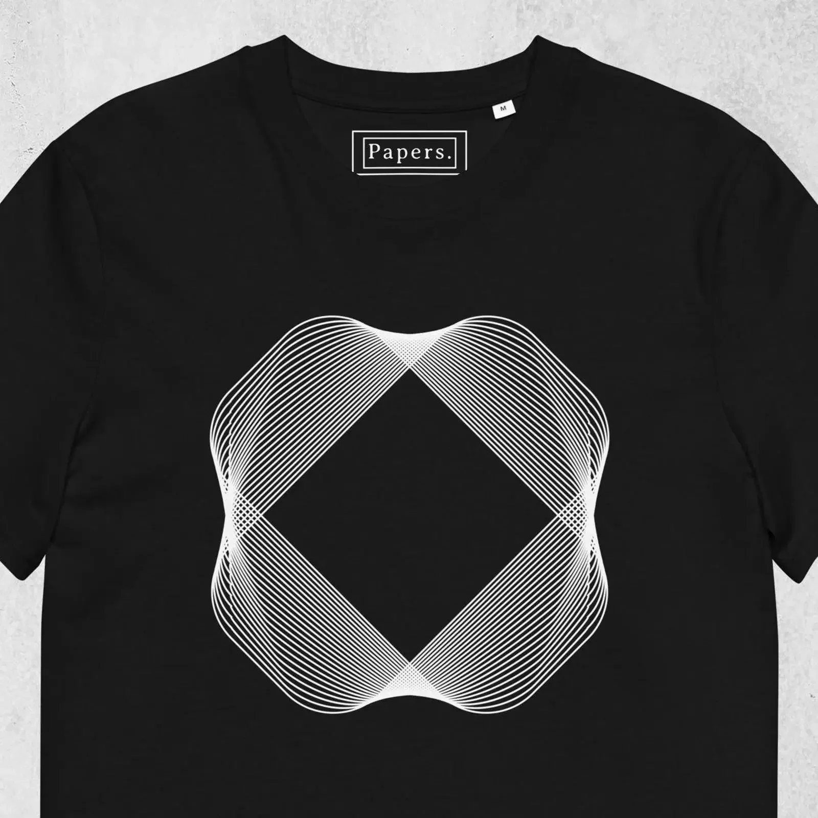 Geometric Optical Art T Shirt Abstract Minimalist Organic Cotton vintage Washed Stylish streetwear Soft Comfortable Stretched