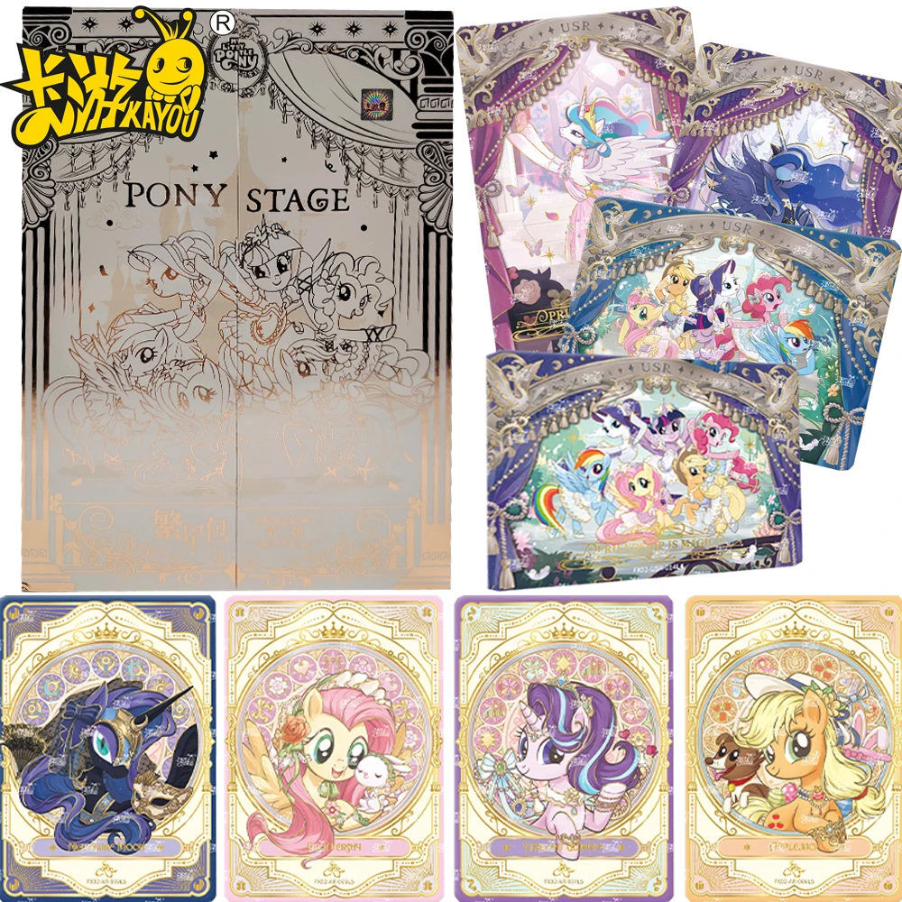 

Новые Kayou оригинальные коллекционные карты My Little Pony с анимированным персонажем мультфильма, уникальный стиль, красочные художественные фотокарточки, подарочная коробка