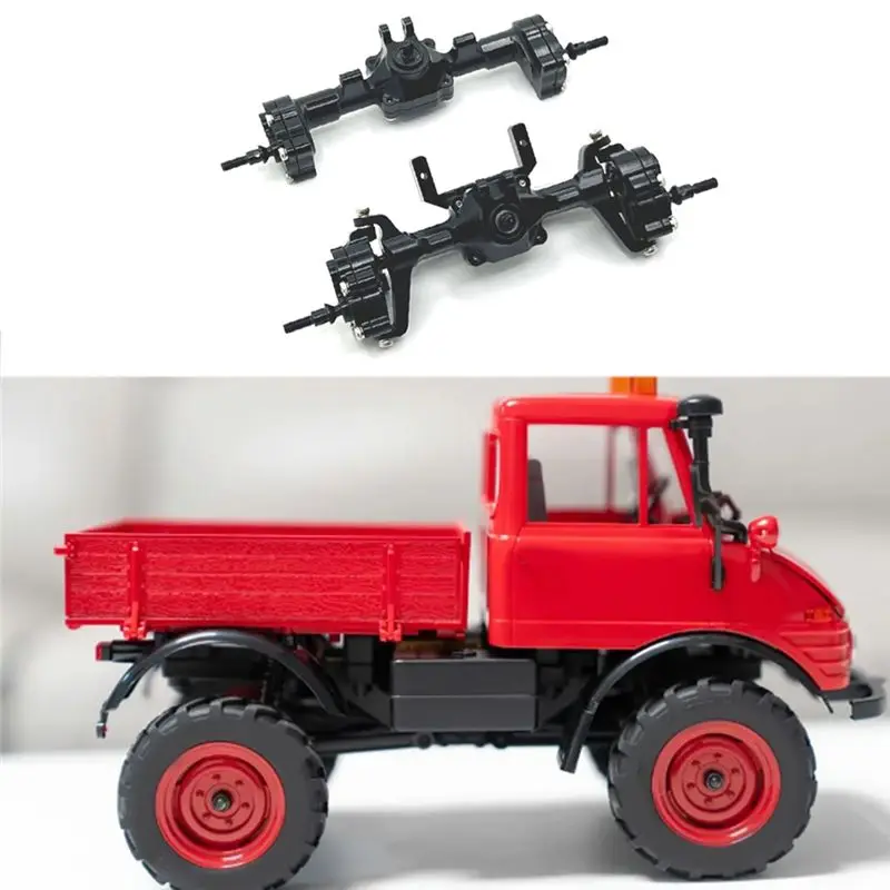 Superr-RC Car Metal Complete Front Rear Axle Kit For FMS 1/24 FCX24 Xiaoqi Crusher K5 RC Accessories Black