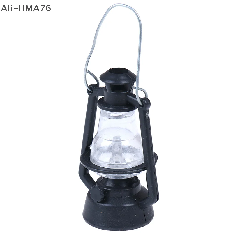 HMA76-1:12 Dollhouse children gift Toy mini Furniture Miniature black Kerosene lamp