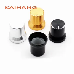 5PCS 15*15.5MM Straw hat shape metal knob Aluminum alloy knob Potentiometer knob cap Flower Shaped Inner Hole 6mm