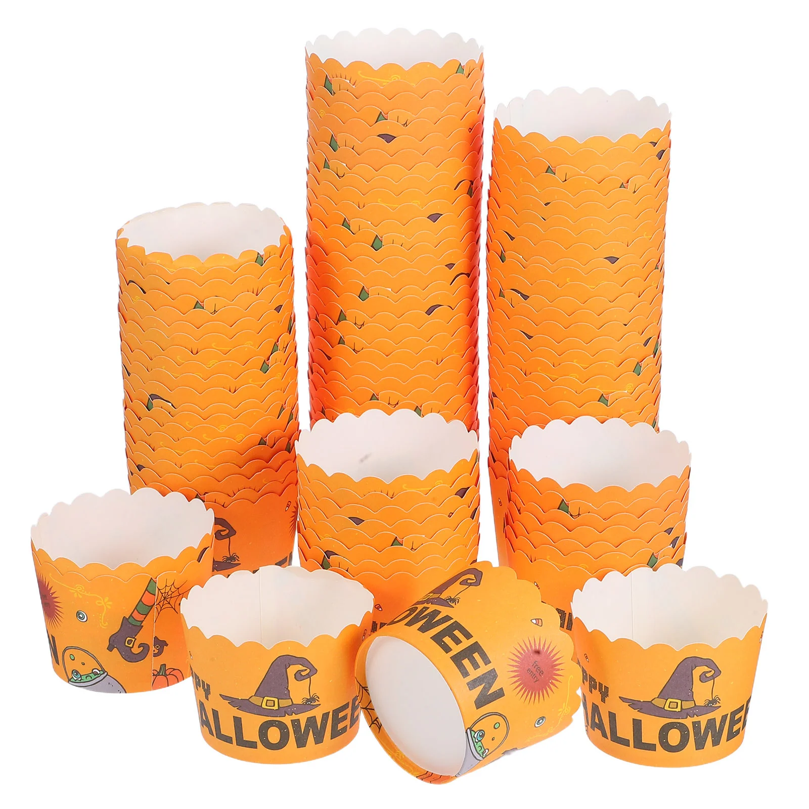 

100Pcs Witch Hat Paper Cake Cups Creative Halloween Muffin Wrappers Durable Baking Supplies Cake Packing Cup Muffin Liner