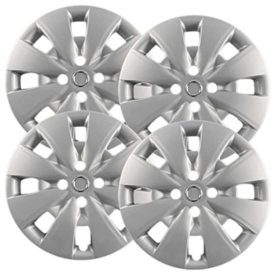 

Premium Quality 15" Silver Hubcaps/ Wheel Covers fits Toyota Yaris Heavy Duty Construction Set of 4