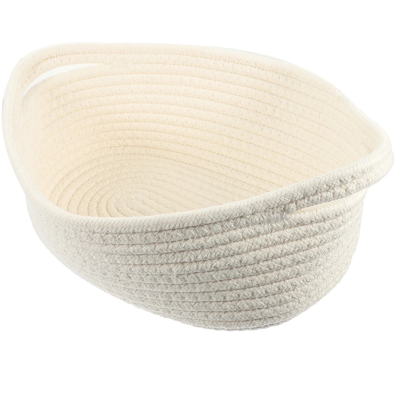

Handheld Cotton Rope Storage Basket Woven Design for Desk Organizer Bedroom Sundries Holder Home Decoration Use