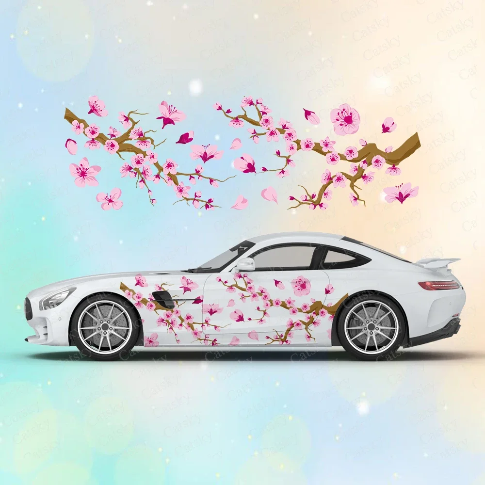 

Cheery Blossom Large Car Stickers and Decals Car Body Stickers Car-Side Decals Waterproof Car Vinyl Stickers