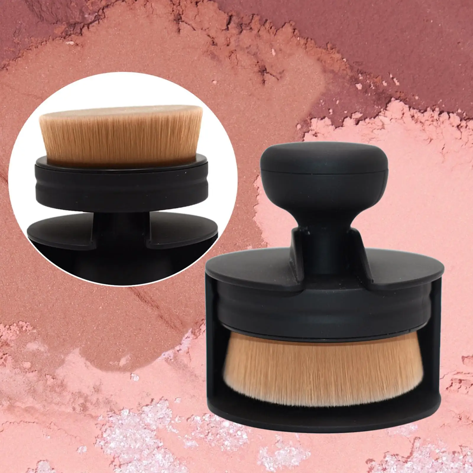 Foundation Brush Mini Seal Shape Makeup Accessories Face Blush Brush for Cream Blending Liquid Travel Flawless Powder Cosmetics