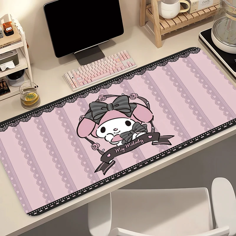 Office Mouse Pad My Melody Gamer Notebook Games MousePad HD Print Keyboard Pad Large Non-Slip Mousepad Mouse Mat Gaming Desk Mat