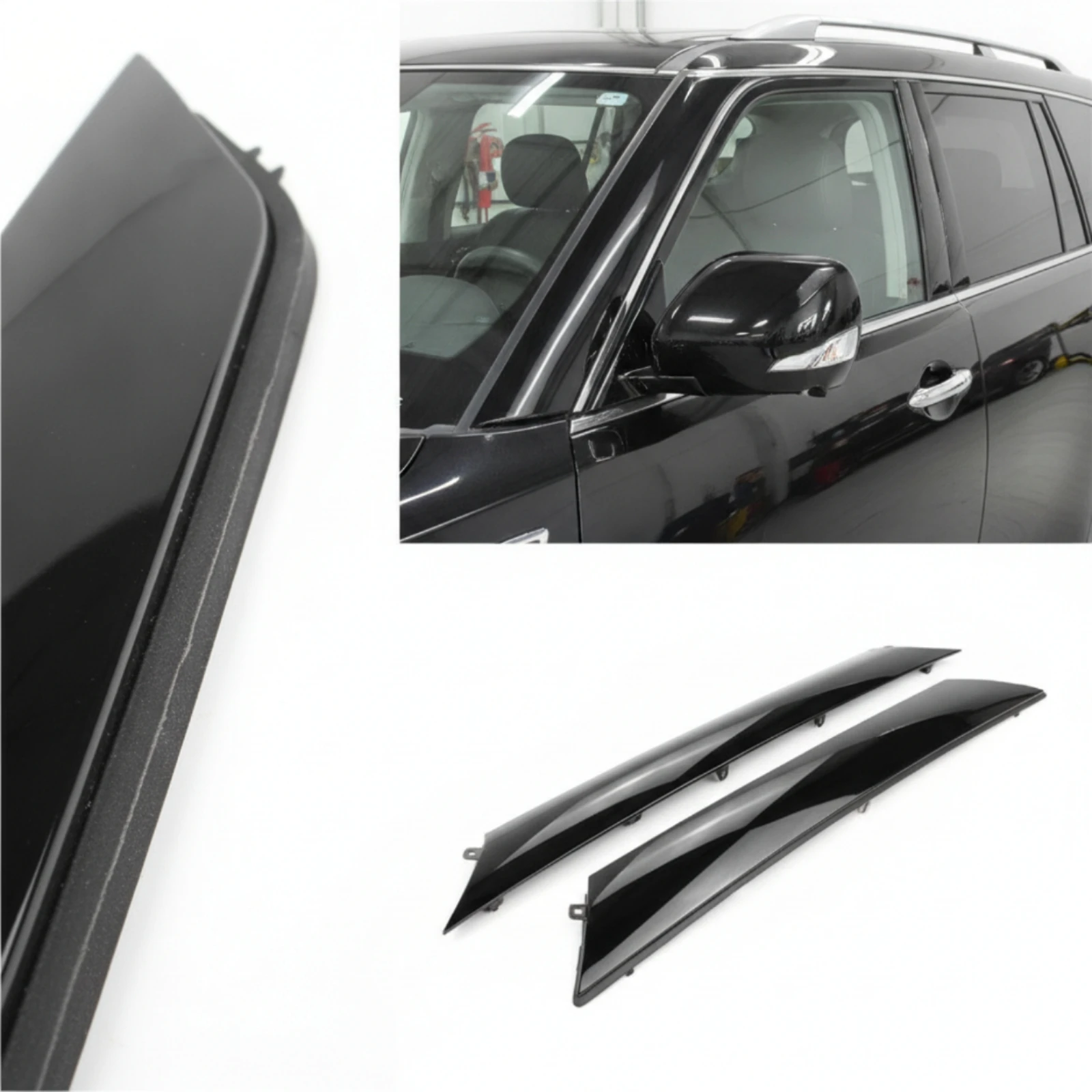 Windshield A-Pillar Trim Long-Lasting A-Pillar Trim Exterior Garnish Cover Sturdy Easy to Install for DIY Mechanics